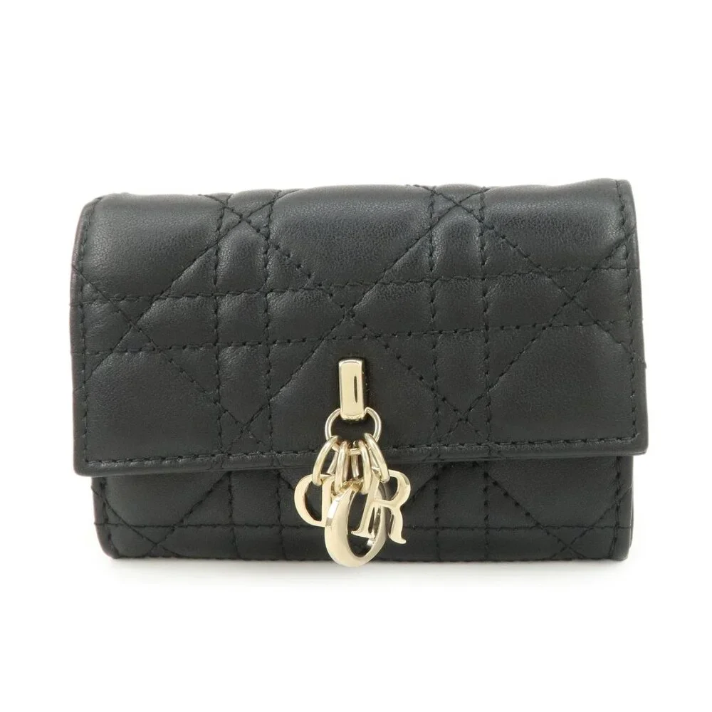❤️Authentic Christian Dior Canage Leather Compact Wallet❤️